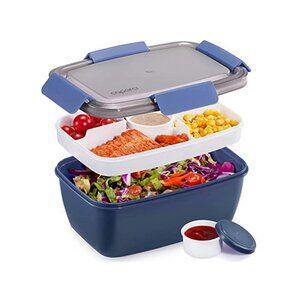 Large Salad Container Bowl for Lunch - Better Adult Bento Lunch Box 68 oz